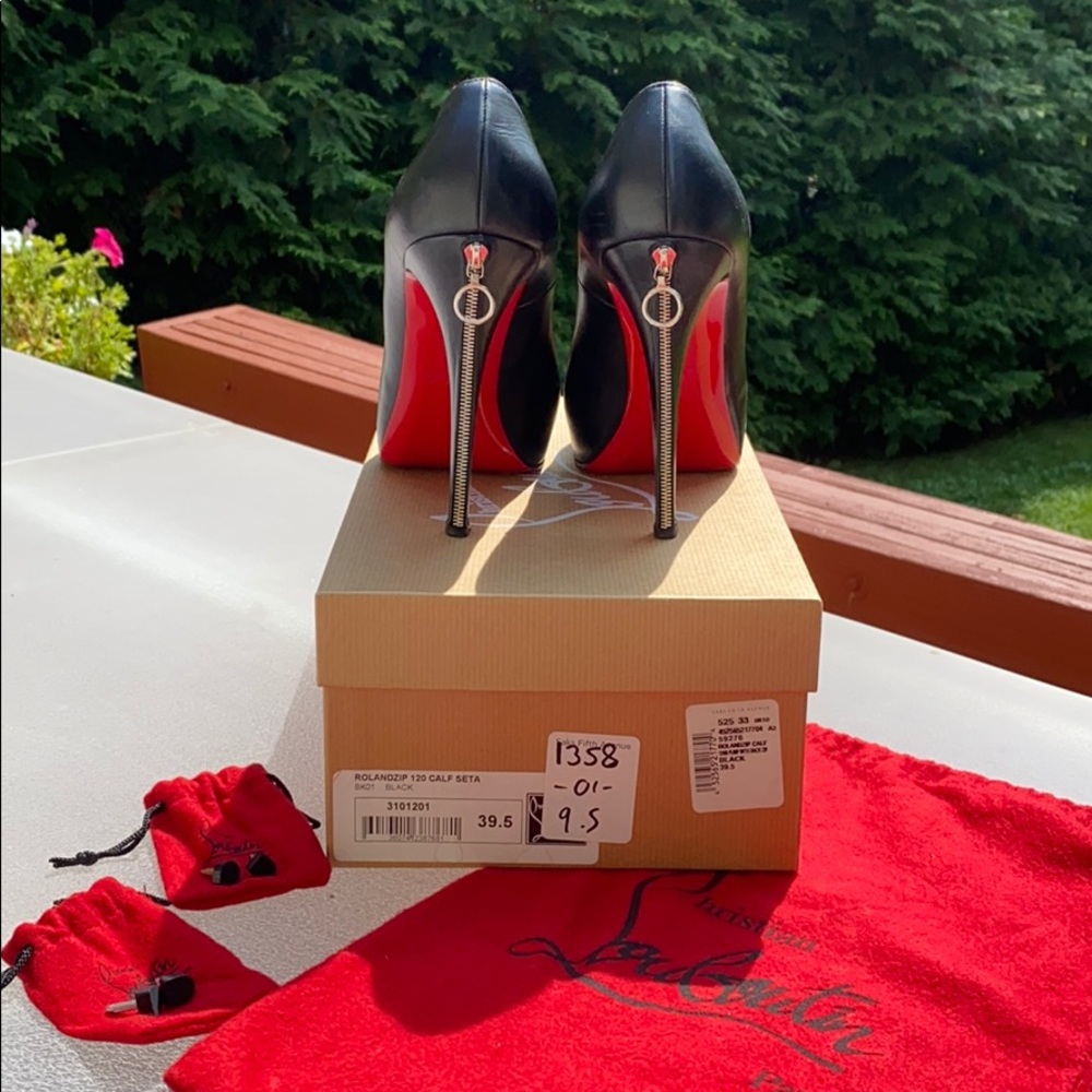 Louboutin Roland Zip 120M in black calf leather